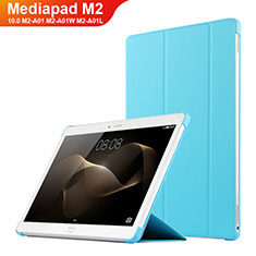 Leather Case Stands Flip Cover L02 for Huawei MediaPad M2 10.0 M2-A01 M2-A01W M2-A01L Sky Blue