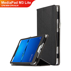 Leather Case Stands Flip Cover L02 for Huawei MediaPad M3 Lite 8.0 CPN-W09 CPN-AL00 Black