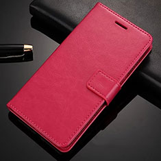 Leather Case Stands Flip Cover L02 for Nokia X6 Hot Pink