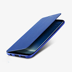 Leather Case Stands Flip Cover L02 for Samsung Galaxy S8 Plus Blue