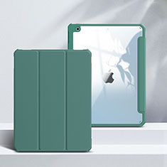 Leather Case Stands Flip Cover L02 Holder for Apple iPad 10.2 (2020) Green