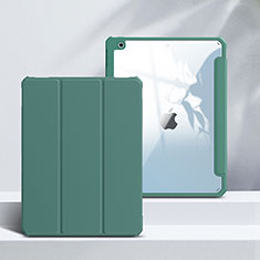 Leather Case Stands Flip Cover L02 Holder for Apple iPad 10.2 (2021) Green
