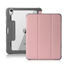 Leather Case Stands Flip Cover L02 Holder for Apple iPad Air 4 10.9 (2020) Pink