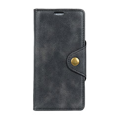 Leather Case Stands Flip Cover L02 Holder for Asus Zenfone 5 Lite ZC600KL Black