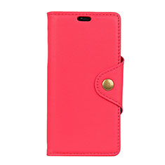 Leather Case Stands Flip Cover L02 Holder for Asus Zenfone 5 ZS620KL Red