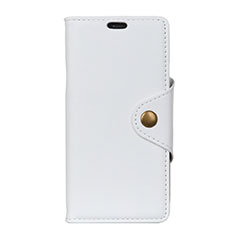 Leather Case Stands Flip Cover L02 Holder for Asus Zenfone 5 ZS620KL White