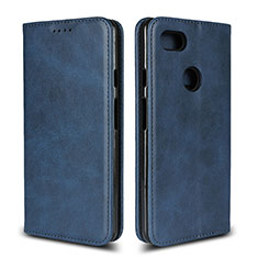 Leather Case Stands Flip Cover L02 Holder for Google Pixel 3 XL Blue