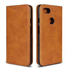 Leather Case Stands Flip Cover L02 Holder for Google Pixel 3 XL Orange