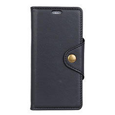 Leather Case Stands Flip Cover L02 Holder for HTC U12 Life Black