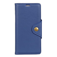 Leather Case Stands Flip Cover L02 Holder for HTC U12 Life Blue