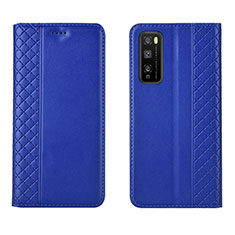 Leather Case Stands Flip Cover L02 Holder for Huawei Enjoy Z 5G Blue