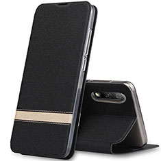 Leather Case Stands Flip Cover L02 Holder for Huawei Honor 9X Black