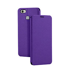 Leather Case Stands Flip Cover L02 Holder for Huawei Honor V8 Max Purple