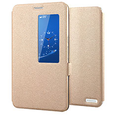Leather Case Stands Flip Cover L02 Holder for Huawei MediaPad X2 Gold