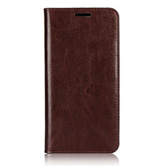 Leather Case Stands Flip Cover L02 Holder for Huawei P20 Pro Brown