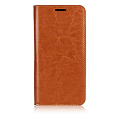 Leather Case Stands Flip Cover L02 Holder for Huawei P20 Pro Orange