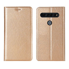 Leather Case Stands Flip Cover L02 Holder for LG K41S Gold