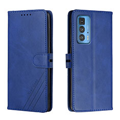 Leather Case Stands Flip Cover L02 Holder for Motorola Moto Edge 20 Pro 5G Blue