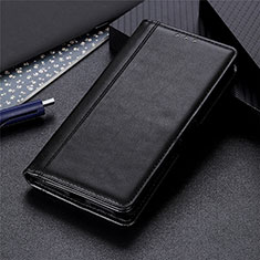 Leather Case Stands Flip Cover L02 Holder for Motorola Moto G8 Power Lite Black