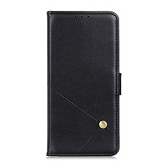 Leather Case Stands Flip Cover L02 Holder for Motorola Moto G9 Plus Black