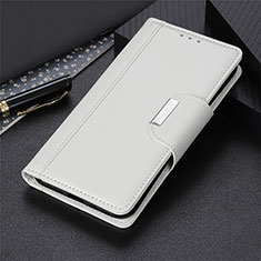 Leather Case Stands Flip Cover L02 Holder for Motorola Moto One Fusion White