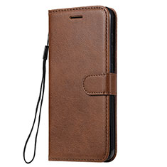 Leather Case Stands Flip Cover L02 Holder for Nokia 7.2 Brown