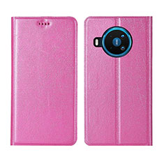 Leather Case Stands Flip Cover L02 Holder for Nokia 8.3 5G Pink