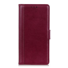 Leather Case Stands Flip Cover L02 Holder for OnePlus 7T Red