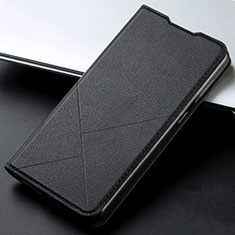 Leather Case Stands Flip Cover L02 Holder for Oppo A72 Black