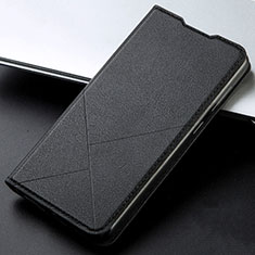 Leather Case Stands Flip Cover L02 Holder for Oppo A92 Black