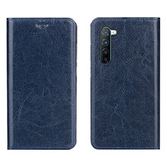 Leather Case Stands Flip Cover L02 Holder for Oppo Find X2 Lite Blue