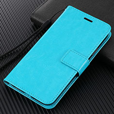 Leather Case Stands Flip Cover L02 Holder for Oppo Find X2 Neo Sky Blue