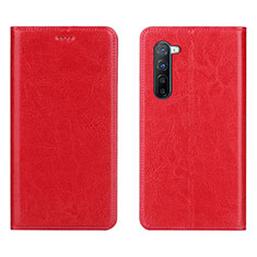 Leather Case Stands Flip Cover L02 Holder for Oppo K7 5G Red