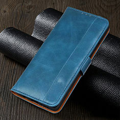 Leather Case Stands Flip Cover L02 Holder for Realme 5s Sky Blue
