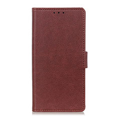 Leather Case Stands Flip Cover L02 Holder for Realme 6s Brown