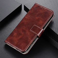 Leather Case Stands Flip Cover L02 Holder for Realme Q Brown