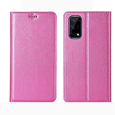 Leather Case Stands Flip Cover L02 Holder for Realme V5 5G Pink