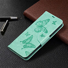 Leather Case Stands Flip Cover L02 Holder for Samsung Galaxy A12 Nacho Matcha Green