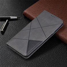 Leather Case Stands Flip Cover L02 Holder for Samsung Galaxy A20s Gray