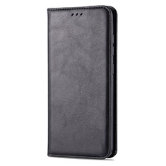 Leather Case Stands Flip Cover L02 Holder for Samsung Galaxy A41 Black