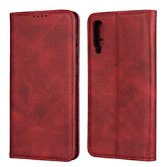 Leather Case Stands Flip Cover L02 Holder for Samsung Galaxy A50S Red