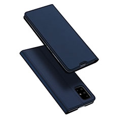 Leather Case Stands Flip Cover L02 Holder for Samsung Galaxy A51 5G Blue