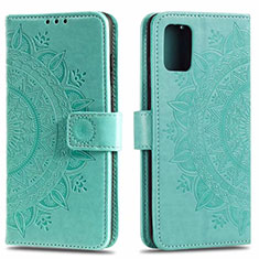 Leather Case Stands Flip Cover L02 Holder for Samsung Galaxy A71 5G Green