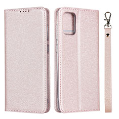 Leather Case Stands Flip Cover L02 Holder for Samsung Galaxy M40S Pink