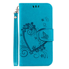 Leather Case Stands Flip Cover L02 Holder for Samsung Galaxy S10 Lite Sky Blue