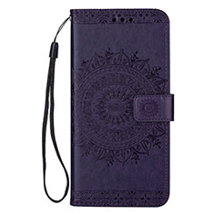 Leather Case Stands Flip Cover L02 Holder for Samsung Galaxy S20 5G Purple