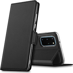 Leather Case Stands Flip Cover L02 Holder for Samsung Galaxy S20 Plus 5G Black