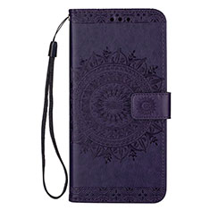 Leather Case Stands Flip Cover L02 Holder for Samsung Galaxy S20 Purple
