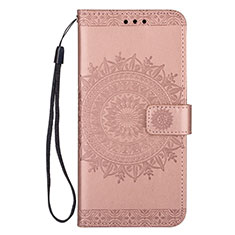 Leather Case Stands Flip Cover L02 Holder for Samsung Galaxy S20 Rose Gold