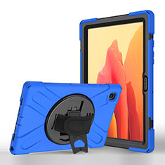 Leather Case Stands Flip Cover L02 Holder for Samsung Galaxy Tab A7 4G 10.4 SM-T505 Blue